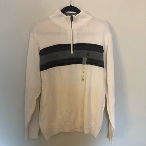 U.S. Polo Assn Striped Quarter-Zip Sweater